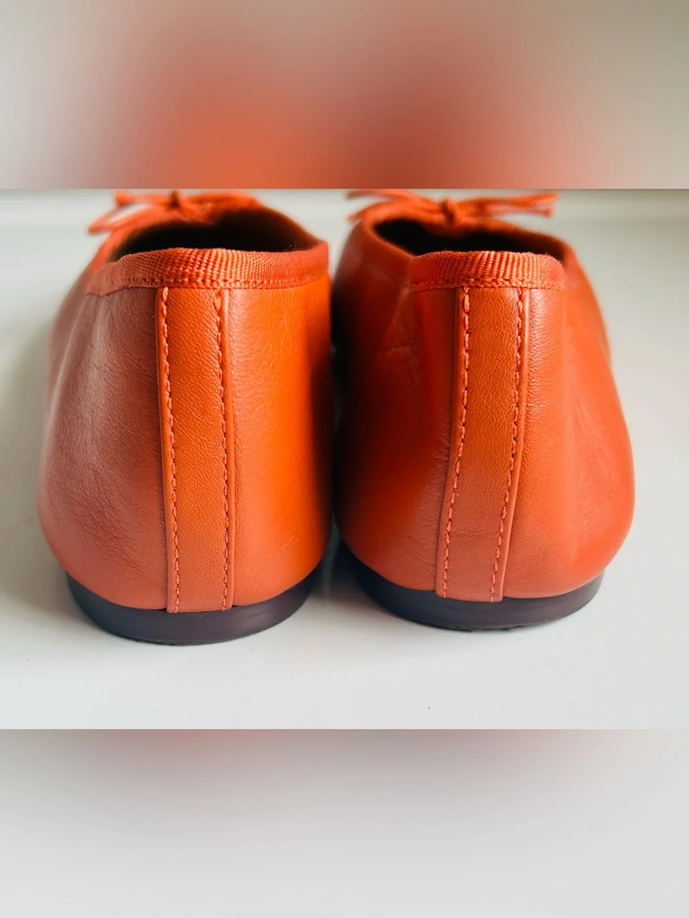 MADEWELL The Anelise Leather Ballet Flat Dark Copper Orange 9 NWOB